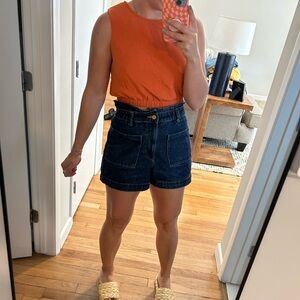 Zara paper bag Jean Shorts